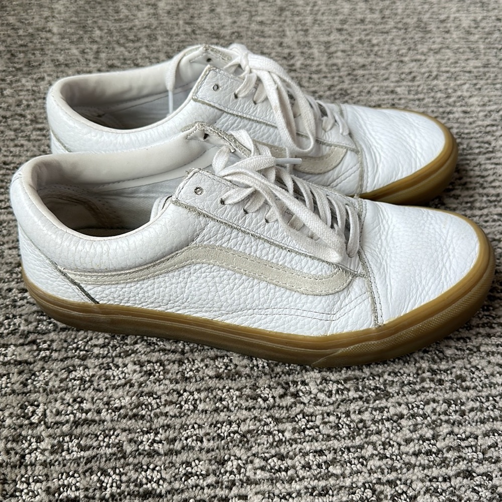 Vans white leather sneaker